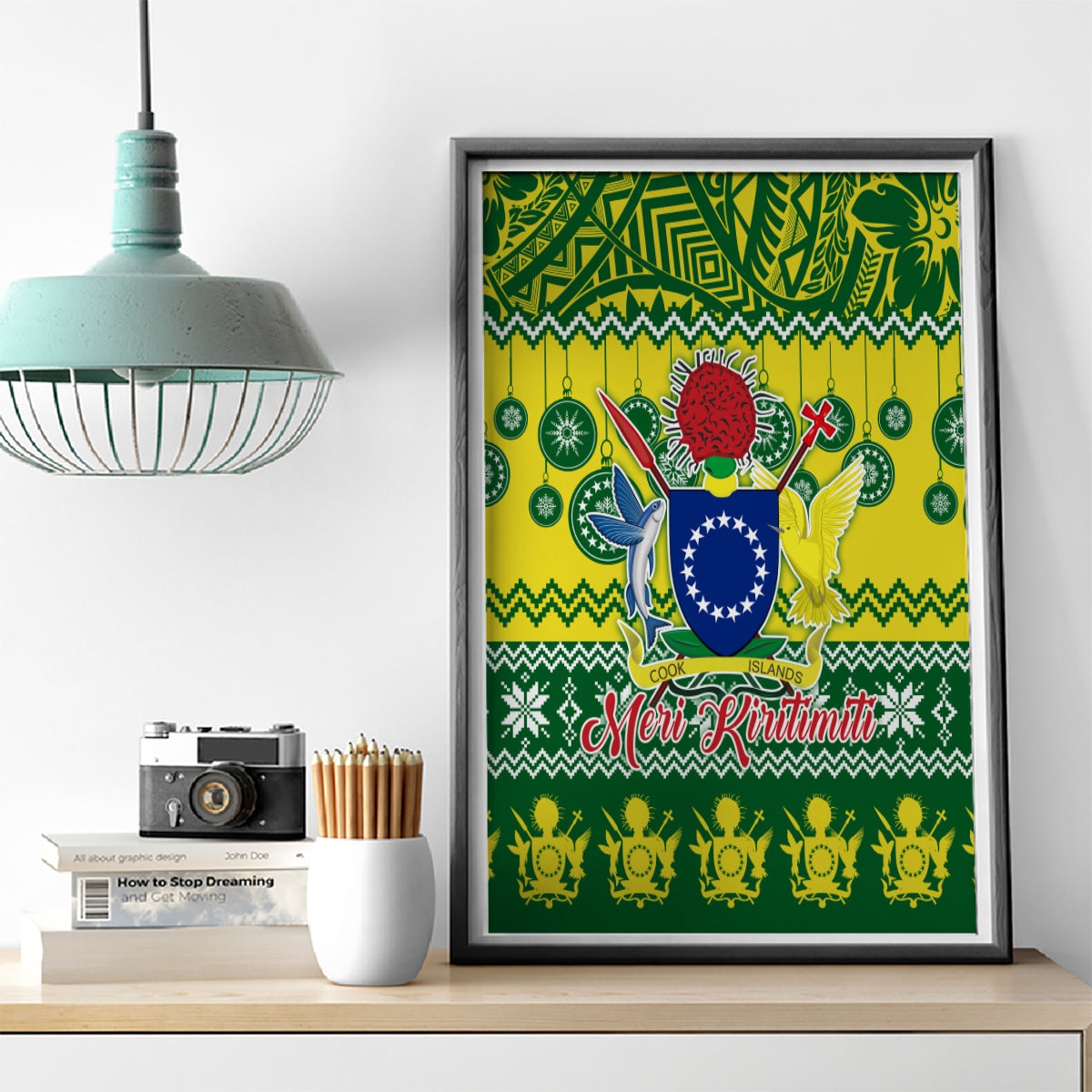 Cook Islands Christmas Canvas Wall Art Santa Beach Meri Kiritimiti LT9 - Wonder Print Shop