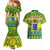 Cook Islands Christmas Couples Matching Mermaid Dress and Hawaiian Shirt Santa Beach Meri Kiritimiti LT9 - Wonder Print Shop