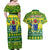 Cook Islands Christmas Couples Matching Off Shoulder Maxi Dress and Hawaiian Shirt Santa Beach Meri Kiritimiti LT9 - Wonder Print Shop