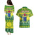 Cook Islands Christmas Couples Matching Puletasi Dress and Hawaiian Shirt Santa Beach Meri Kiritimiti LT9 - Wonder Print Shop
