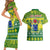 Cook Islands Christmas Couples Matching Short Sleeve Bodycon Dress and Hawaiian Shirt Santa Beach Meri Kiritimiti LT9 - Wonder Print Shop