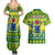 Cook Islands Christmas Couples Matching Summer Maxi Dress and Hawaiian Shirt Santa Beach Meri Kiritimiti LT9 - Wonder Print Shop