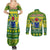 Cook Islands Christmas Couples Matching Summer Maxi Dress and Long Sleeve Button Shirt Santa Beach Meri Kiritimiti LT9 - Wonder Print Shop