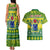 Cook Islands Christmas Couples Matching Tank Maxi Dress and Hawaiian Shirt Santa Beach Meri Kiritimiti LT9 - Wonder Print Shop