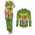 Cook Islands Christmas Couples Matching Tank Maxi Dress and Long Sleeve Button Shirt Santa Beach Meri Kiritimiti LT9 - Wonder Print Shop