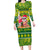 Cook Islands Christmas Family Matching Long Sleeve Bodycon Dress and Hawaiian Shirt Santa Beach Meri Kiritimiti LT9 - Wonder Print Shop