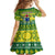 Cook Islands Christmas Family Matching Off Shoulder Long Sleeve Dress and Hawaiian Shirt Santa Beach Meri Kiritimiti - Wonder Print Shop