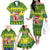 Cook Islands Christmas Family Matching Off Shoulder Long Sleeve Dress and Hawaiian Shirt Santa Beach Meri Kiritimiti - Wonder Print Shop