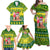 Cook Islands Christmas Family Matching Off Shoulder Maxi Dress and Hawaiian Shirt Santa Beach Meri Kiritimiti LT9 - Wonder Print Shop