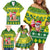 Cook Islands Christmas Family Matching Off Shoulder Short Dress and Hawaiian Shirt Santa Beach Meri Kiritimiti LT9 - Wonder Print Shop