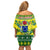 Cook Islands Christmas Family Matching Off Shoulder Short Dress and Hawaiian Shirt Santa Beach Meri Kiritimiti LT9 - Wonder Print Shop