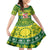 Cook Islands Christmas Family Matching Short Sleeve Bodycon Dress and Hawaiian Shirt Santa Beach Meri Kiritimiti - Wonder Print Shop