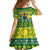 Cook Islands Christmas Family Matching Short Sleeve Bodycon Dress and Hawaiian Shirt Santa Beach Meri Kiritimiti - Wonder Print Shop