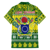 Cook Islands Christmas Hawaiian Shirt Santa Beach Meri Kiritimiti - Wonder Print Shop