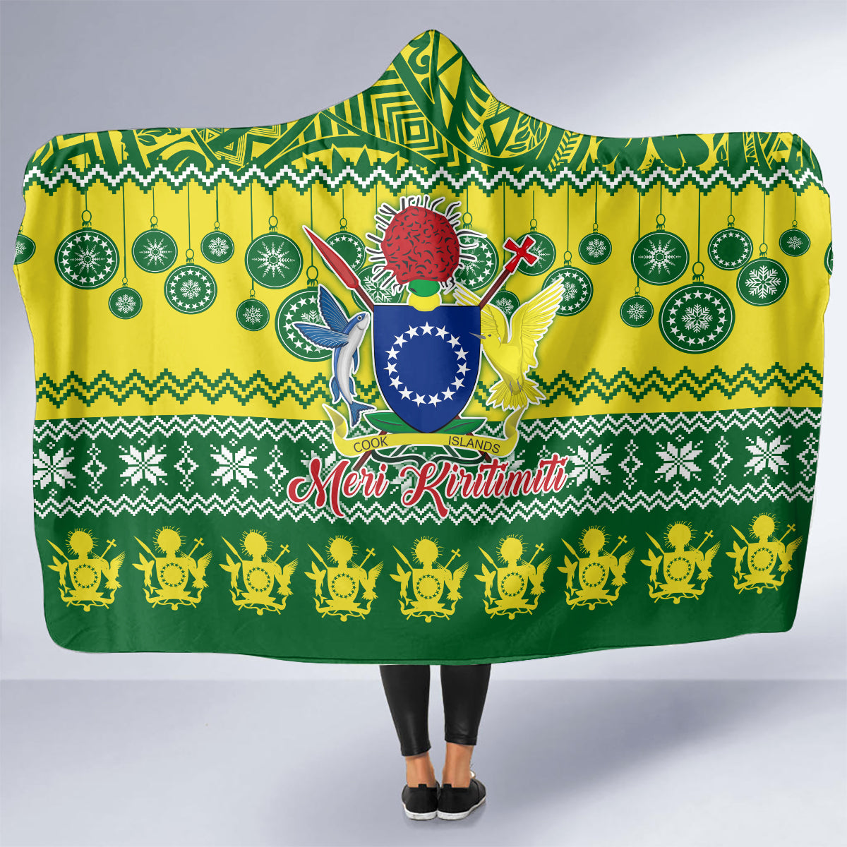 cook-islands-christmas-hooded-blanket-santa-beach-meri-kiritimiti