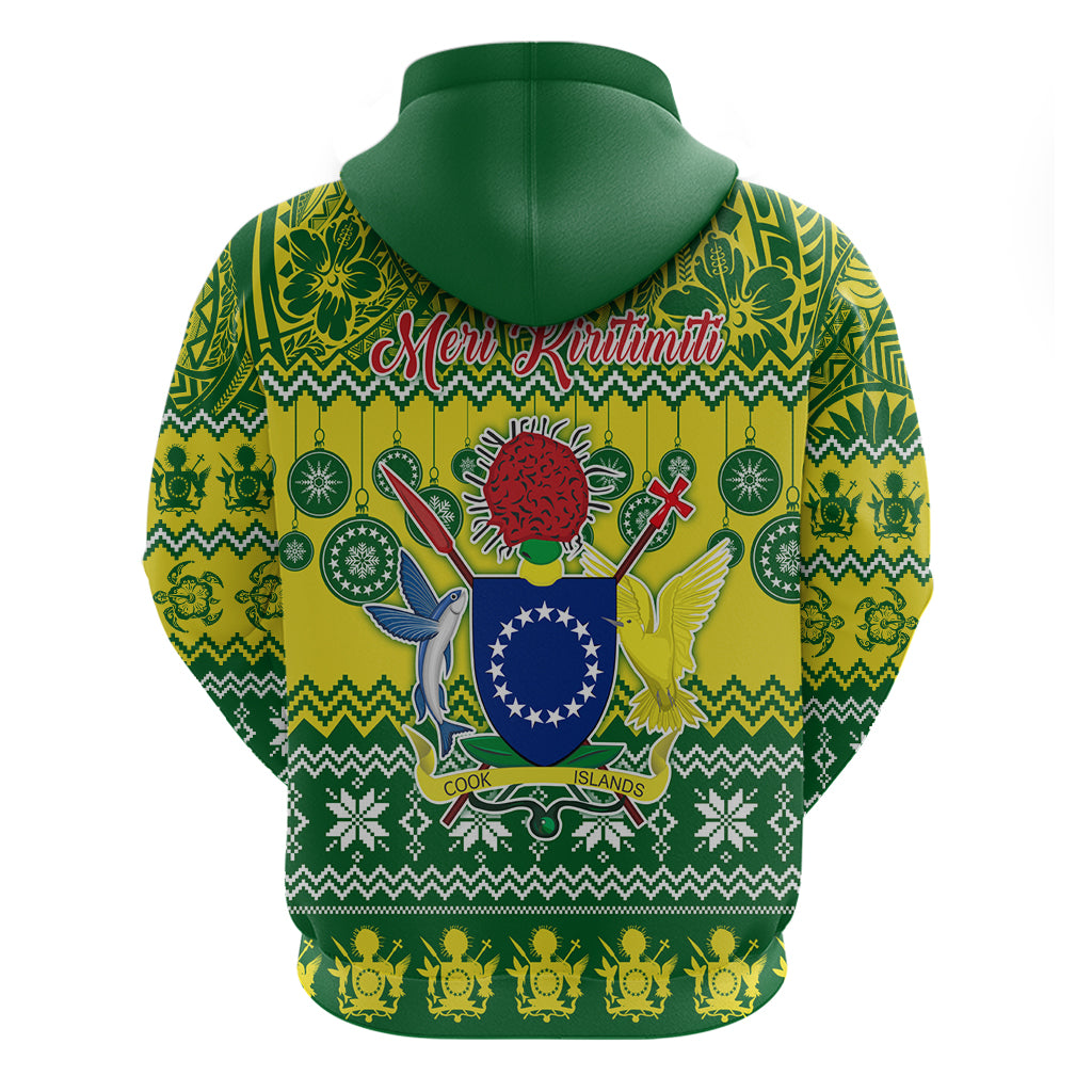 Cook Islands Christmas Hoodie Santa Beach Meri Kiritimiti - Wonder Print Shop