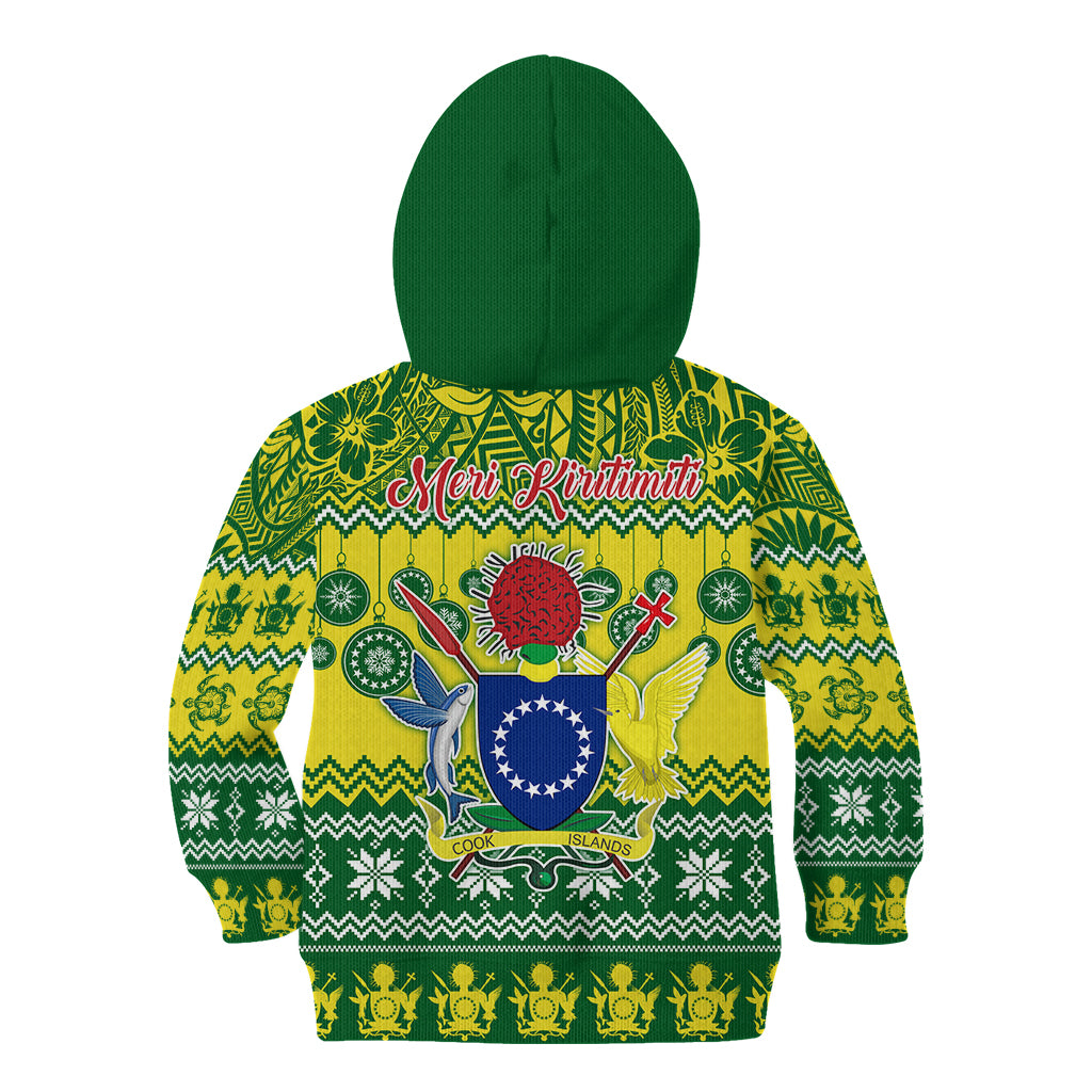 Cook Islands Christmas Kid Hoodie Santa Beach Meri Kiritimiti - Wonder Print Shop