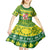 Cook Islands Christmas Kid Short Sleeve Dress Santa Beach Meri Kiritimiti - Wonder Print Shop