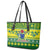 Cook Islands Christmas Leather Tote Bag Santa Beach Meri Kiritimiti - Wonder Print Shop