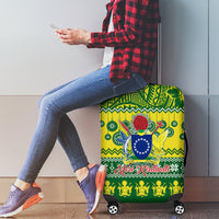 Cook Islands Christmas Luggage Cover Santa Beach Meri Kiritimiti - Wonder Print Shop