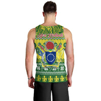 Cook Islands Christmas Men Tank Top Santa Beach Meri Kiritimiti - Wonder Print Shop