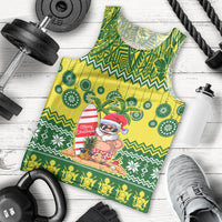 Cook Islands Christmas Men Tank Top Santa Beach Meri Kiritimiti - Wonder Print Shop
