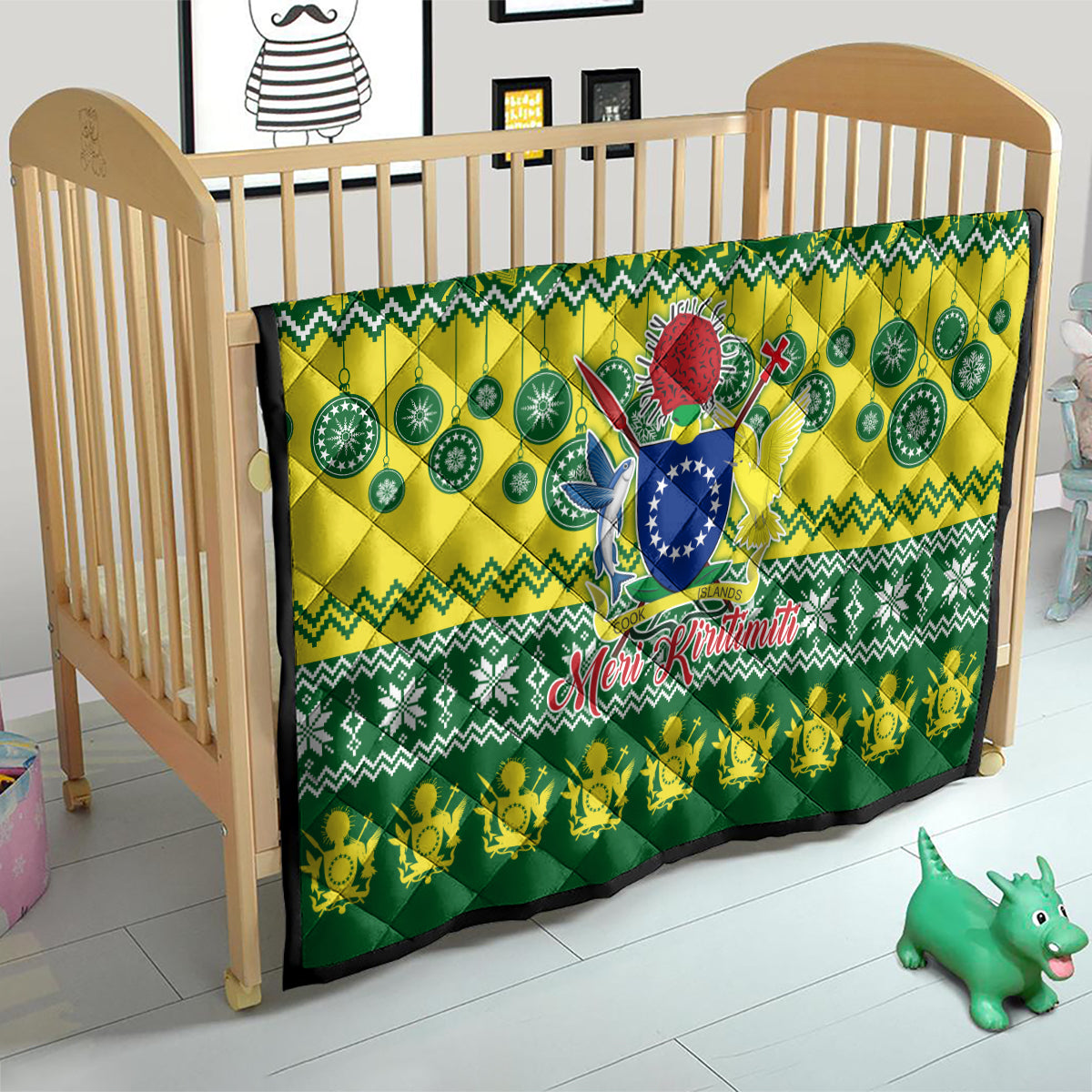 Cook Islands Christmas Quilt Santa Beach Meri Kiritimiti - Wonder Print Shop