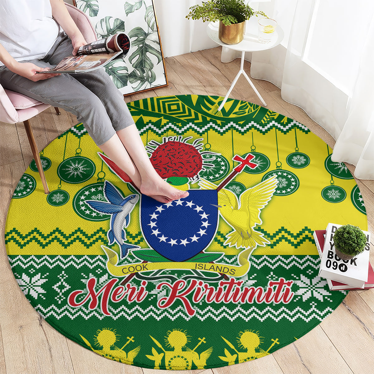 cook-islands-christmas-round-carpet-santa-beach-meri-kiritimiti