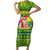 Cook Islands Christmas Short Sleeve Bodycon Dress Santa Beach Meri Kiritimiti - Wonder Print Shop