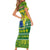 Cook Islands Christmas Short Sleeve Bodycon Dress Santa Beach Meri Kiritimiti - Wonder Print Shop