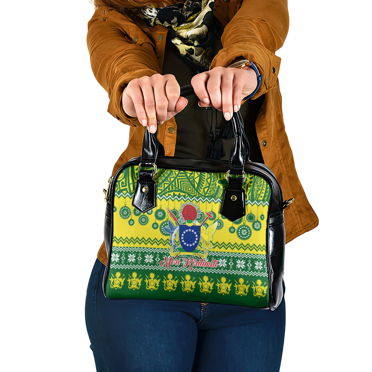 cook-islands-christmas-shoulder-handbag-santa-beach-meri-kiritimiti