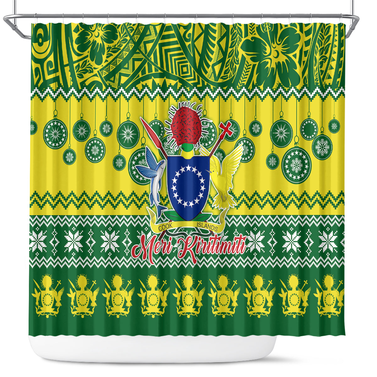 cook-islands-christmas-shower-curtain-santa-beach-meri-kiritimiti