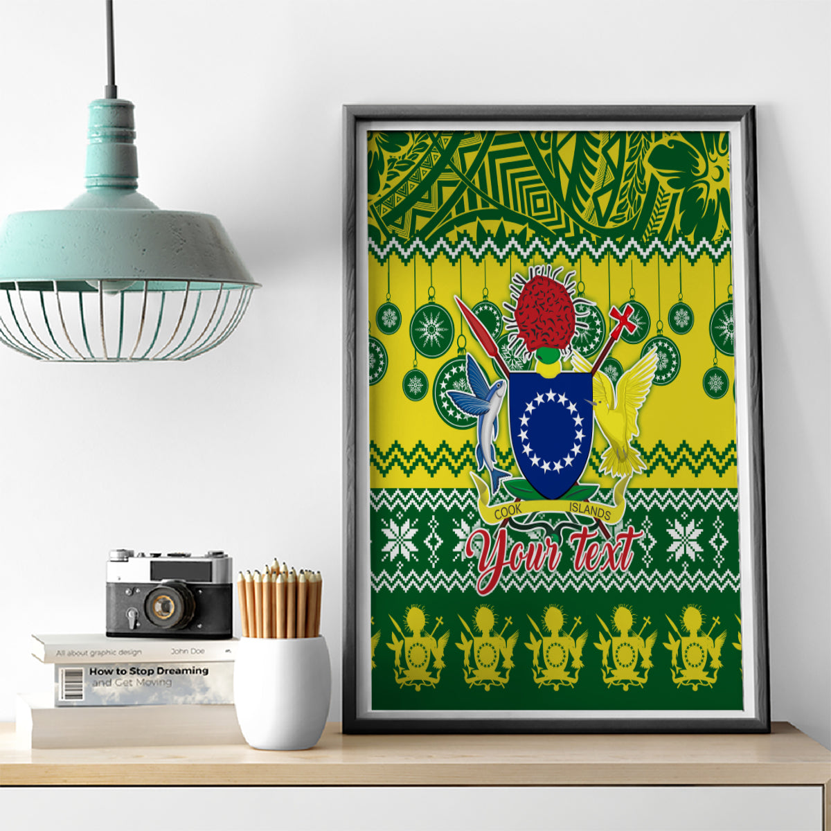 Personalised Cook Islands Christmas Canvas Wall Art Santa Beach Meri Kiritimiti LT9 - Wonder Print Shop