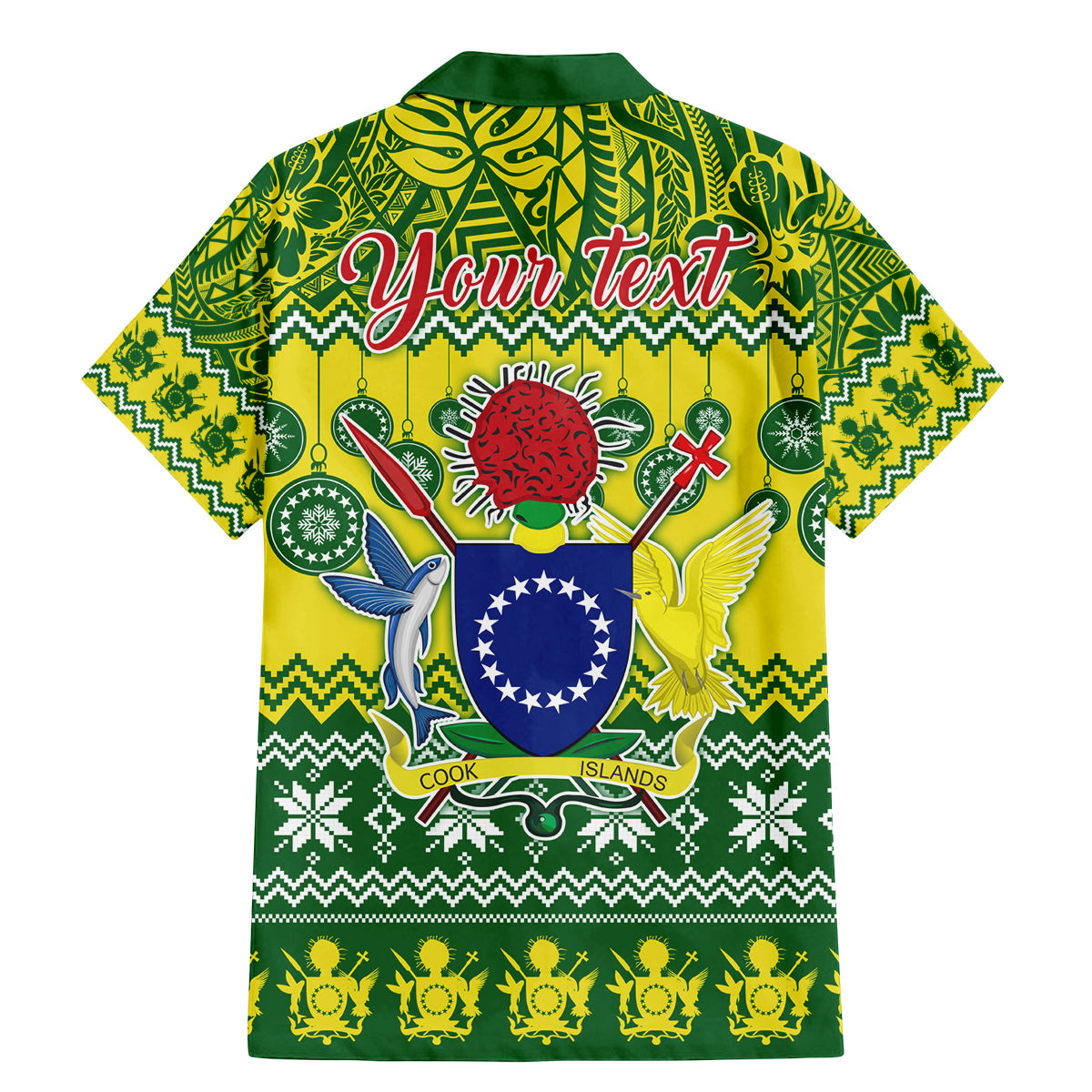 Personalised Cook Islands Christmas Family Matching Mermaid Dress and Hawaiian Shirt Santa Beach Meri Kiritimiti LT9 - Wonder Print Shop