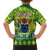 Personalised Cook Islands Christmas Kid Hawaiian Shirt Santa Beach Meri Kiritimiti - Wonder Print Shop