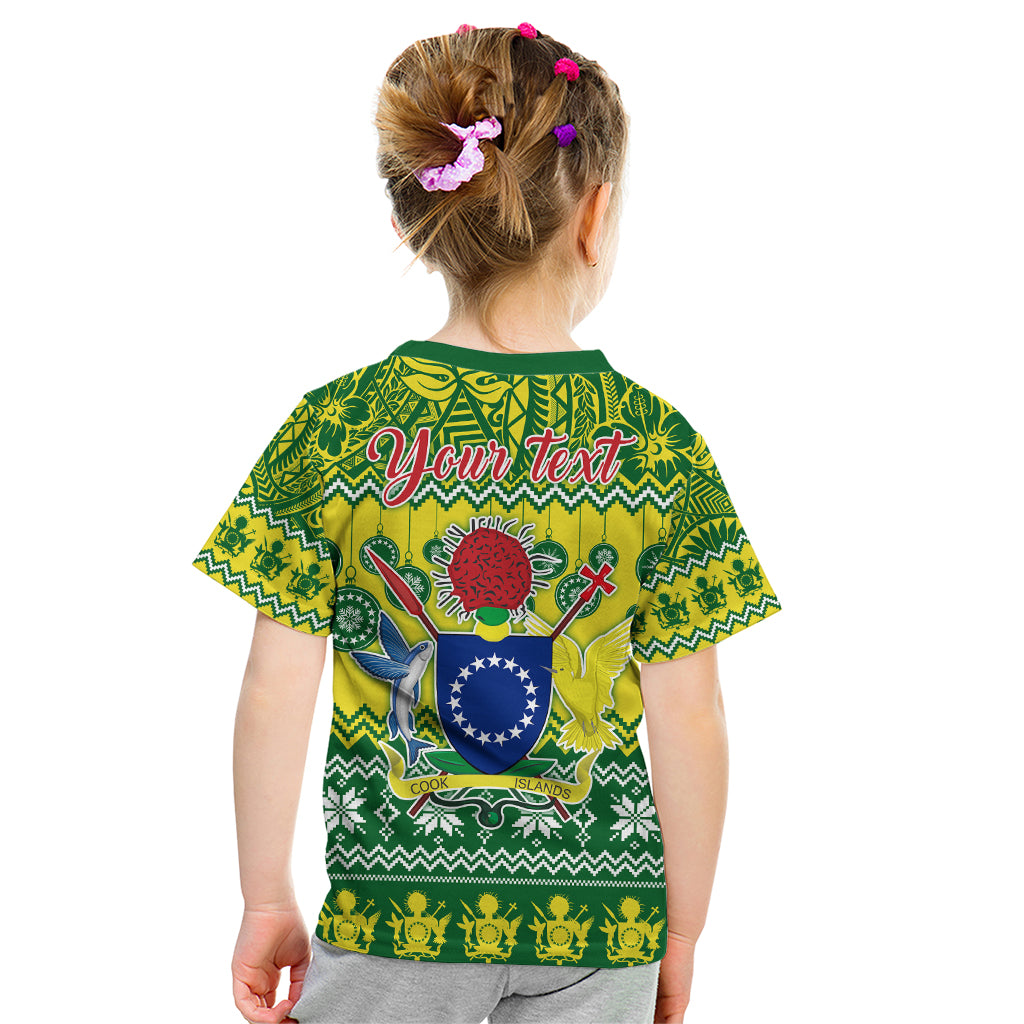 Personalised Cook Islands Christmas Kid T Shirt Santa Beach Meri Kiritimiti - Wonder Print Shop