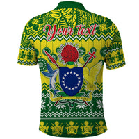 Personalised Cook Islands Christmas Polo Shirt Santa Beach Meri Kiritimiti - Wonder Print Shop