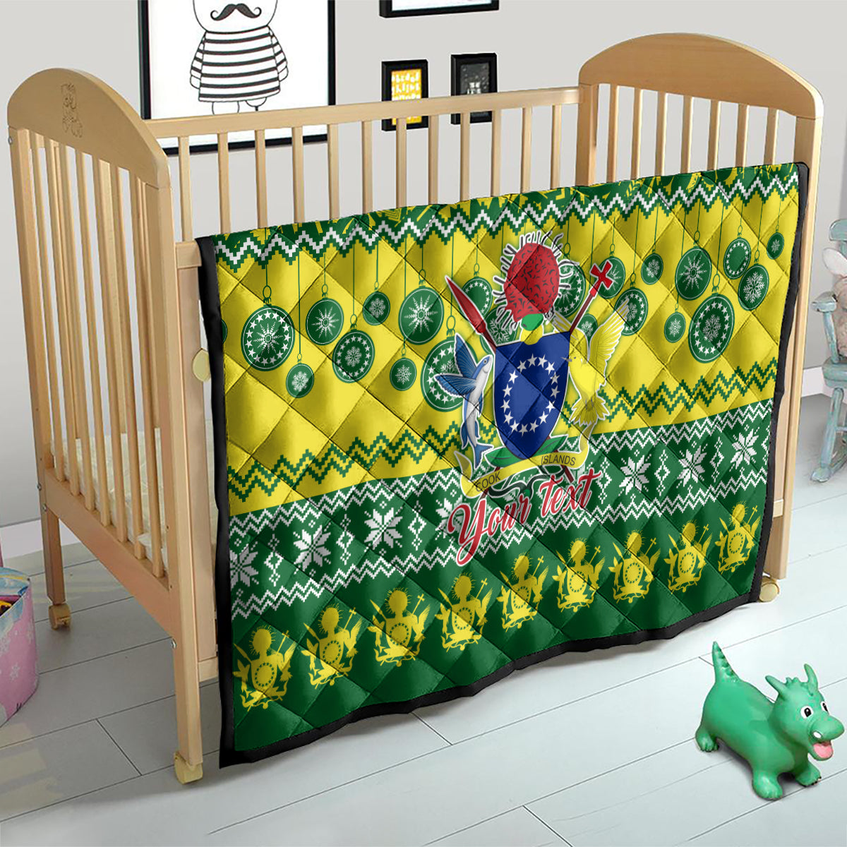 Personalised Cook Islands Christmas Quilt Santa Beach Meri Kiritimiti - Wonder Print Shop