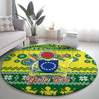 personalised-cook-islands-christmas-round-carpet-santa-beach-meri-kiritimiti