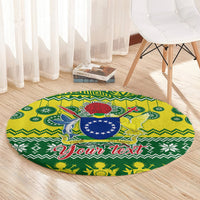 personalised-cook-islands-christmas-round-carpet-santa-beach-meri-kiritimiti