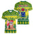 Personalised Cook Islands Christmas Women V Neck T Shirt Santa Beach Meri Kiritimiti - Wonder Print Shop