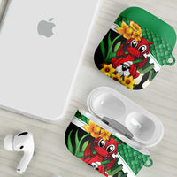 Saint David's Day AirPods Case Green Welsh Dragon Daffodil Sheep Leak - Wonder Print Shop