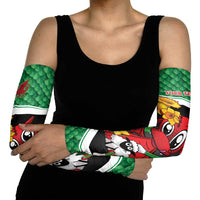 Saint David's Day Personalized Arm Sleeves Green Welsh Dragon Daffodil Sheep Leak - Wonder Print Shop