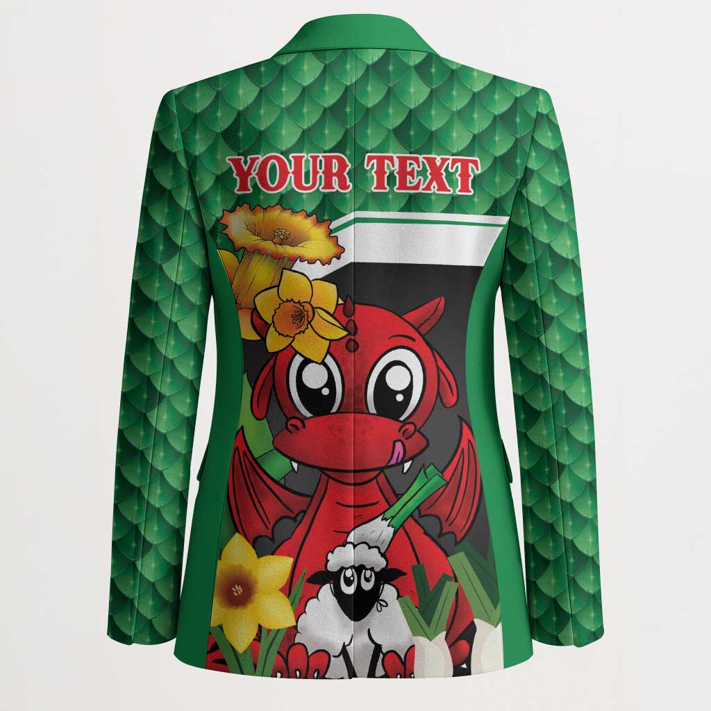 Saint David's Day Personalized Blazer Green Welsh Dragon Daffodil Sheep Leak - Wonder Print Shop