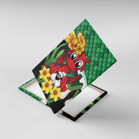 Saint David's Day Canvas Wall Art Green Welsh Dragon Daffodil Sheep Leak - Wonder Print Shop