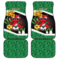 Saint David's Day Personalized Car Mats Green Welsh Dragon Daffodil Sheep Leak - Wonder Print Shop