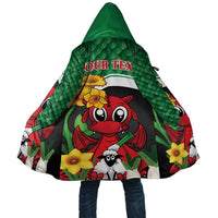 Saint David's Day Personalized Cloak Green Welsh Dragon Daffodil Sheep Leak - Wonder Print Shop
