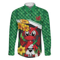 Saint David's Day Personalized Family Matching Long Sleeve Bodycon Dress and Hawaiian Shirt Green Welsh Dragon Daffodil Sheep Leak - Wonder Print Shop