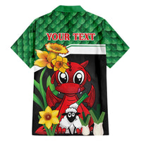 Saint David's Day Personalized Family Matching Mermaid Dress and Hawaiian Shirt Green Welsh Dragon Daffodil Sheep Leak - Wonder Print Shop