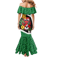 Saint David's Day Personalized Family Matching Mermaid Dress and Hawaiian Shirt Green Welsh Dragon Daffodil Sheep Leak - Wonder Print Shop
